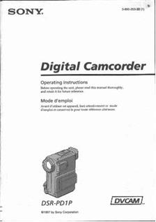 Sony DSR PD 1 P manual. Camera Instructions.